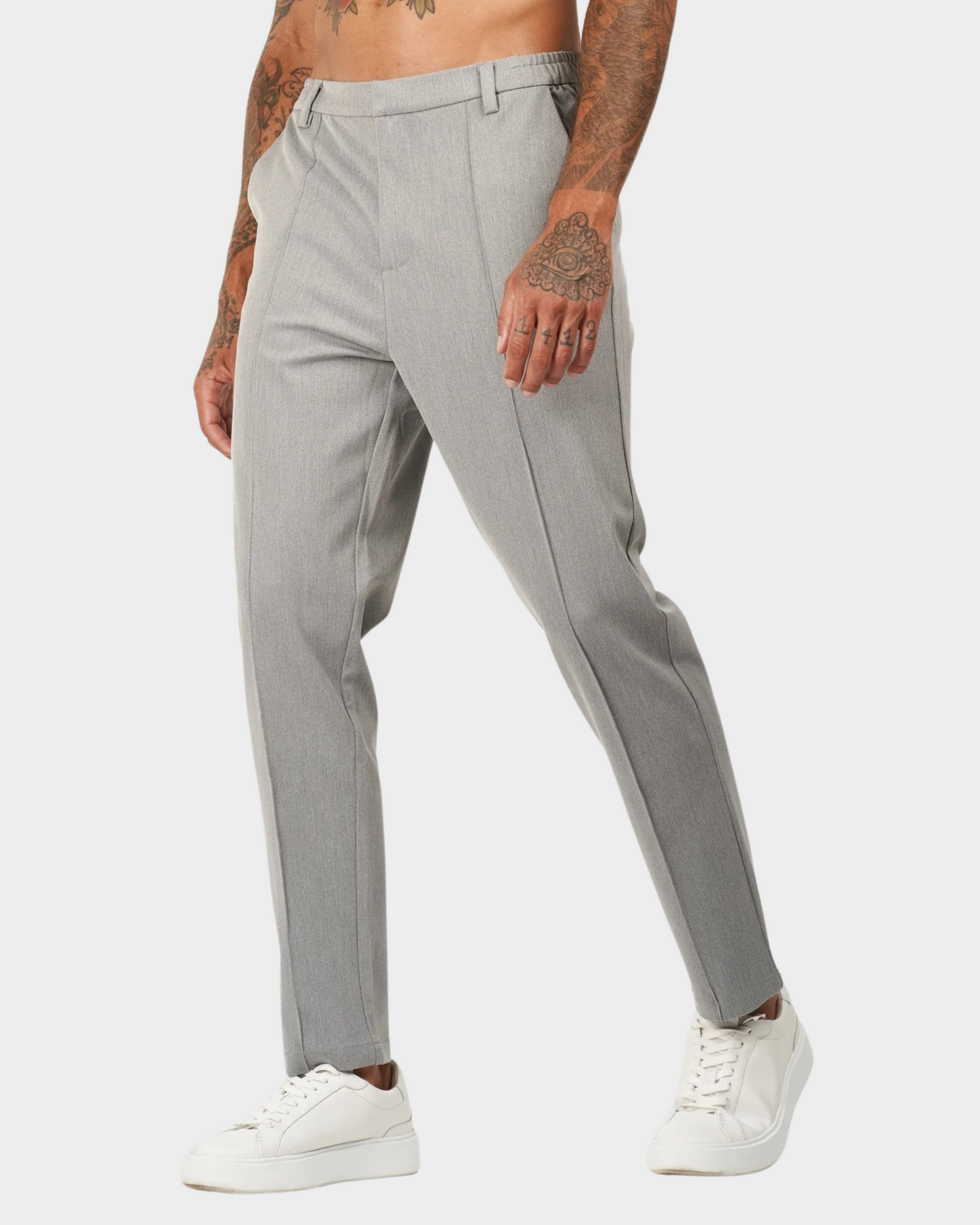 Pantalon de Costume Homme en Tailleur Capri [Tissu Premium]