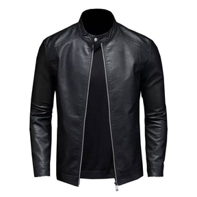 Veste en Cuir pour Homme Décontractée Motard